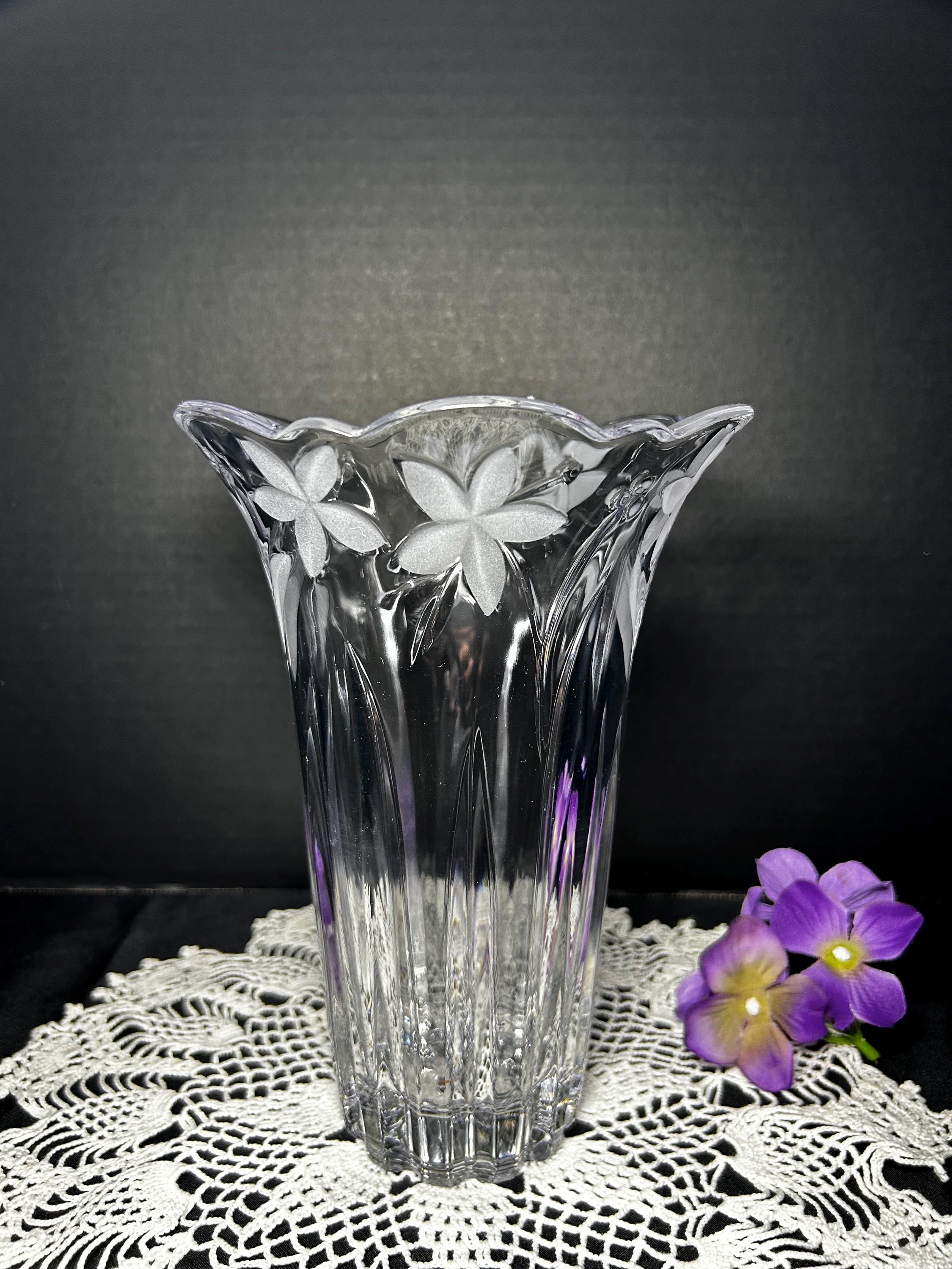 Mikasa Crystal Vase - Etsy