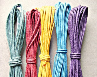 HEMP CORD COLORED 48#  1-1/2mm 180 Feet Hungarian Macrame Hippy Organic Beach Natural