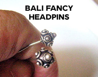 Headpins Bali Fancy Sterling SILVER