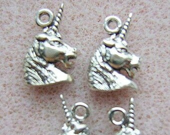 CHARM UNICORN STERLING Silver Magical Mystical Medieval Animal