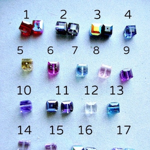BEADS SWAROVSKI 8mm CUBES Austrian Square Faceted Bling Color Choice 1 Or 10 Pieces image 1