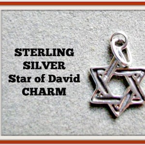 STERLING SILVER Charm &quot;Star of David&quot; Charm  Yy Ht