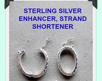 ENHANCER Pearl SHORTENER Multi strand Connector Sterling Silver loc yel K