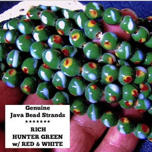 Vintage JAVA BEAD Strands Lata 40. XX wieku