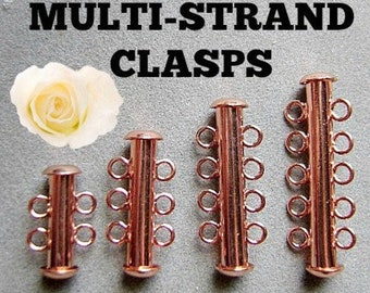 Clasps  Copper Tube 1 PIECE 5 Pcs 2 3 4 or 5 Strand Lacquered Necklace