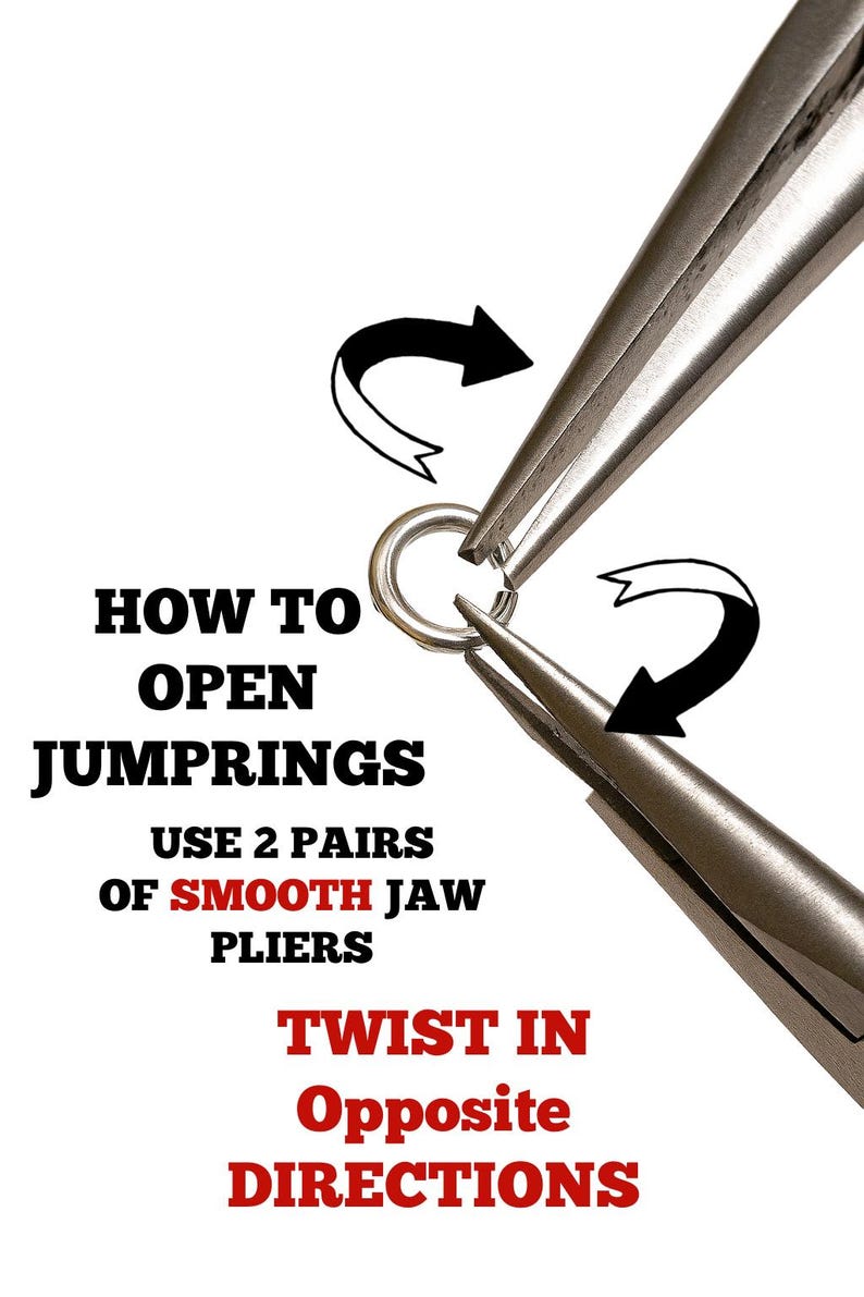 How To Open Jump Rings Copper JUMPRINGS OPEN Necklace Bracelet - Etsy