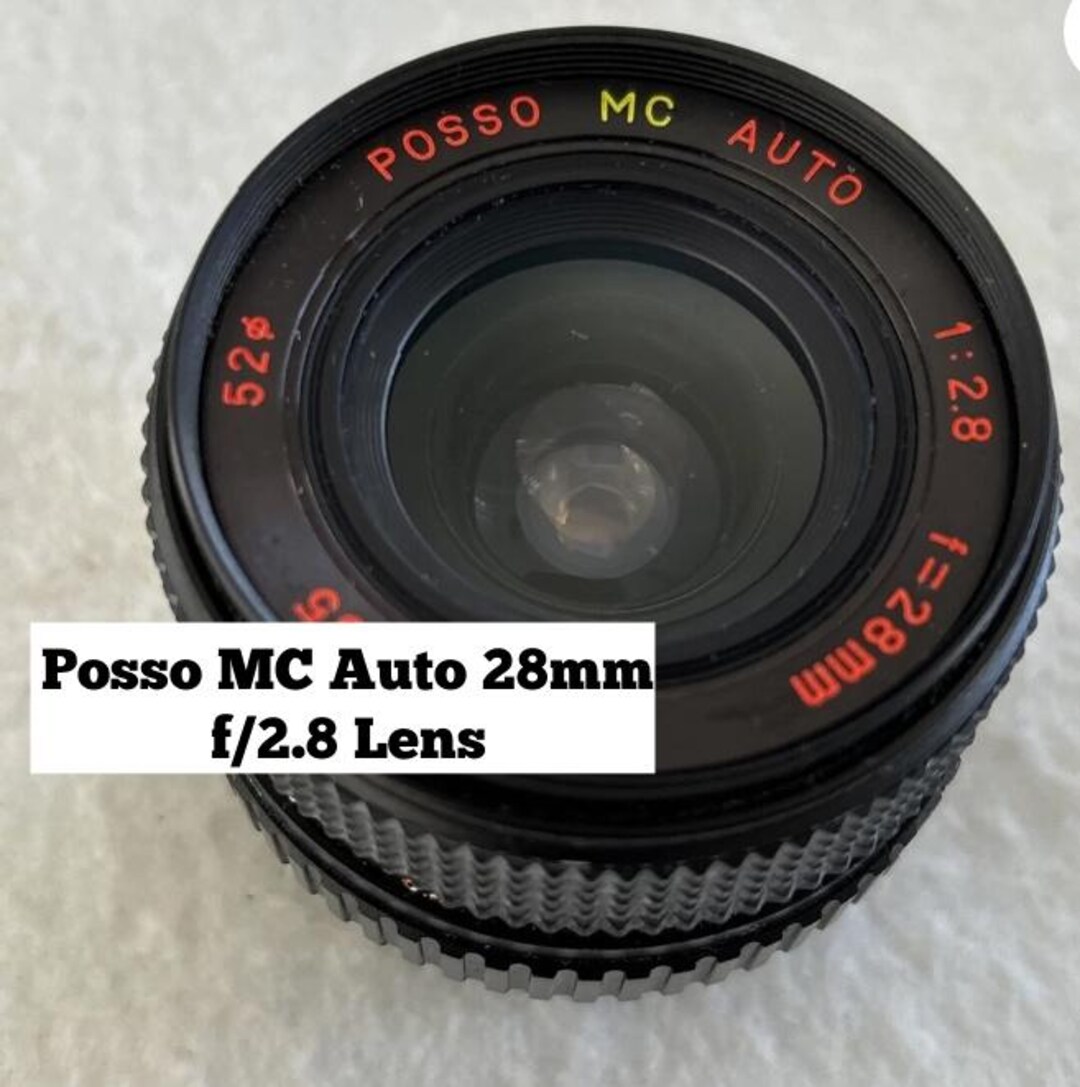 Camera Lens 28mm Posso MC Auto F/2.8 Lens - Etsy