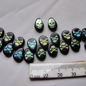 Skull Beads Black and White Goth Dia de Muertos image 5