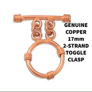 Clasp Toggle Copper 2 Strand Genuine Closure
