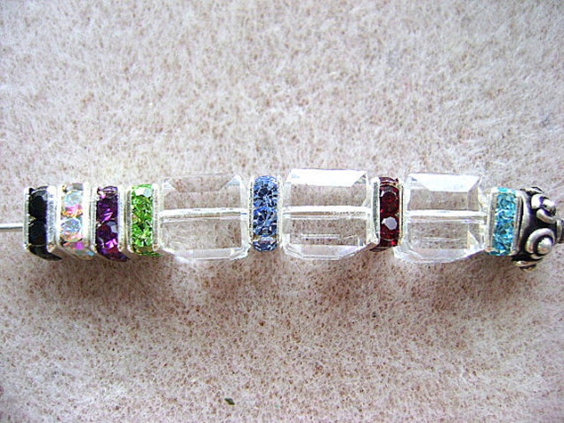 BEADS SWAROVSKI 8mm CUBES Austrian Square Faceted Bling Color Choice 1 Or 10 Pieces image 5