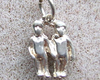 CHARM STERLING SILVER Boy Girl Friends Man Woman Lover