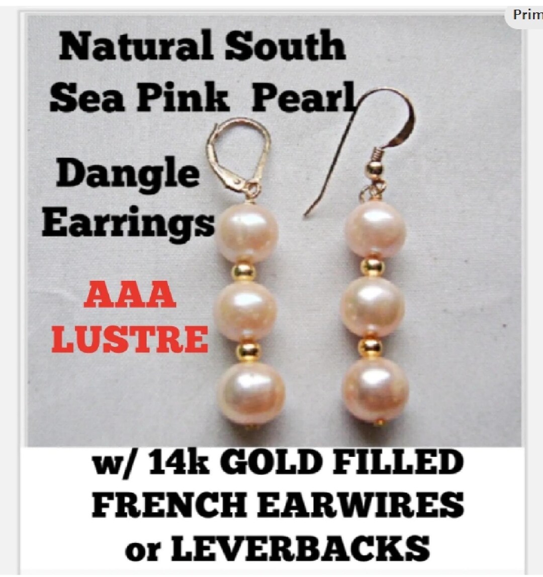 Pearl Dangle Earrings with Diamond and Sapphire in 14k Gold For Sale at