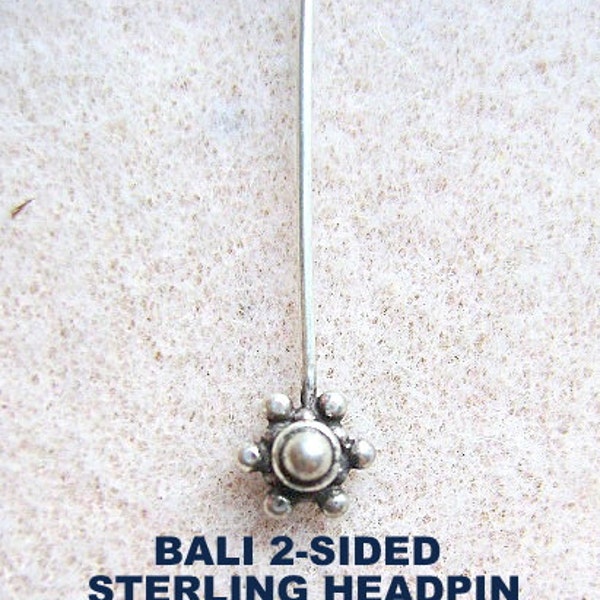 Headpins Fancy Sterling Beaded Ends Thick Long