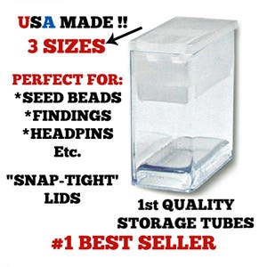 Plastic Storage Tubes USA Made w/ Flip-Top Lid (20 Piece Lot)