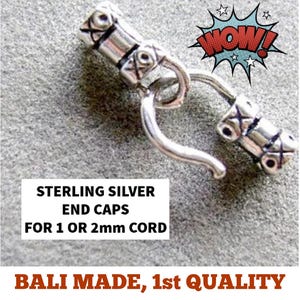 Zestaw haczyków i oczek ze srebra próby 925 do skóry lub sznurka loc-D