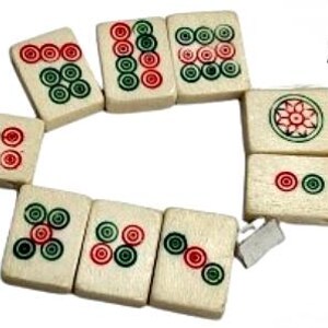 MAHJONG 2 HOLE Spacer TILES #2, 9 PIECES