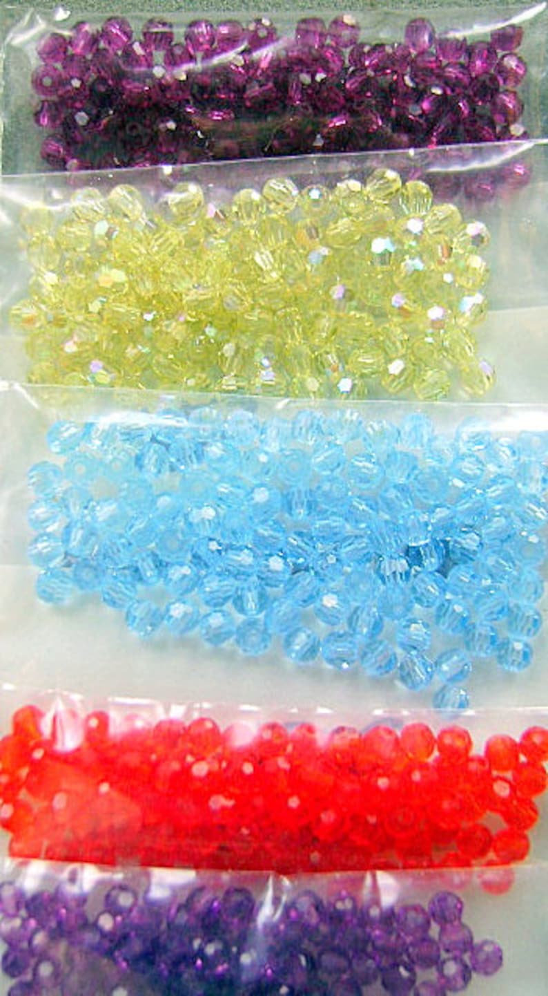 BEADS SWAROVSKI Austrian 3mm Crystal Faceted Round Color Choice Art. 5000 100 Pieces zdjęcie 2