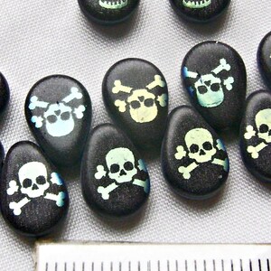 Skull Beads Black and White Goth Dia de Muertos image 4