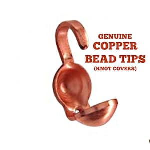Bead Tip COPPER Knot COVER COPPER Heart Clamshell Necklace Thread