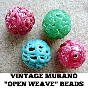 Bead Lampwork Murano Woven Weave Glass LACE Focal Large UNIQUE DESTASH 1 Bead Special