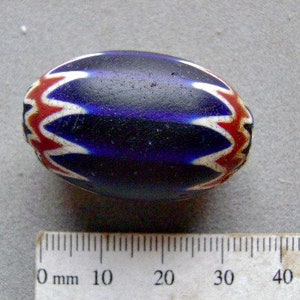 CHEVRON HUGE Trade Bead VINTAGE Rare Bead Focal Antique 6 6 Layer African Murano image 2