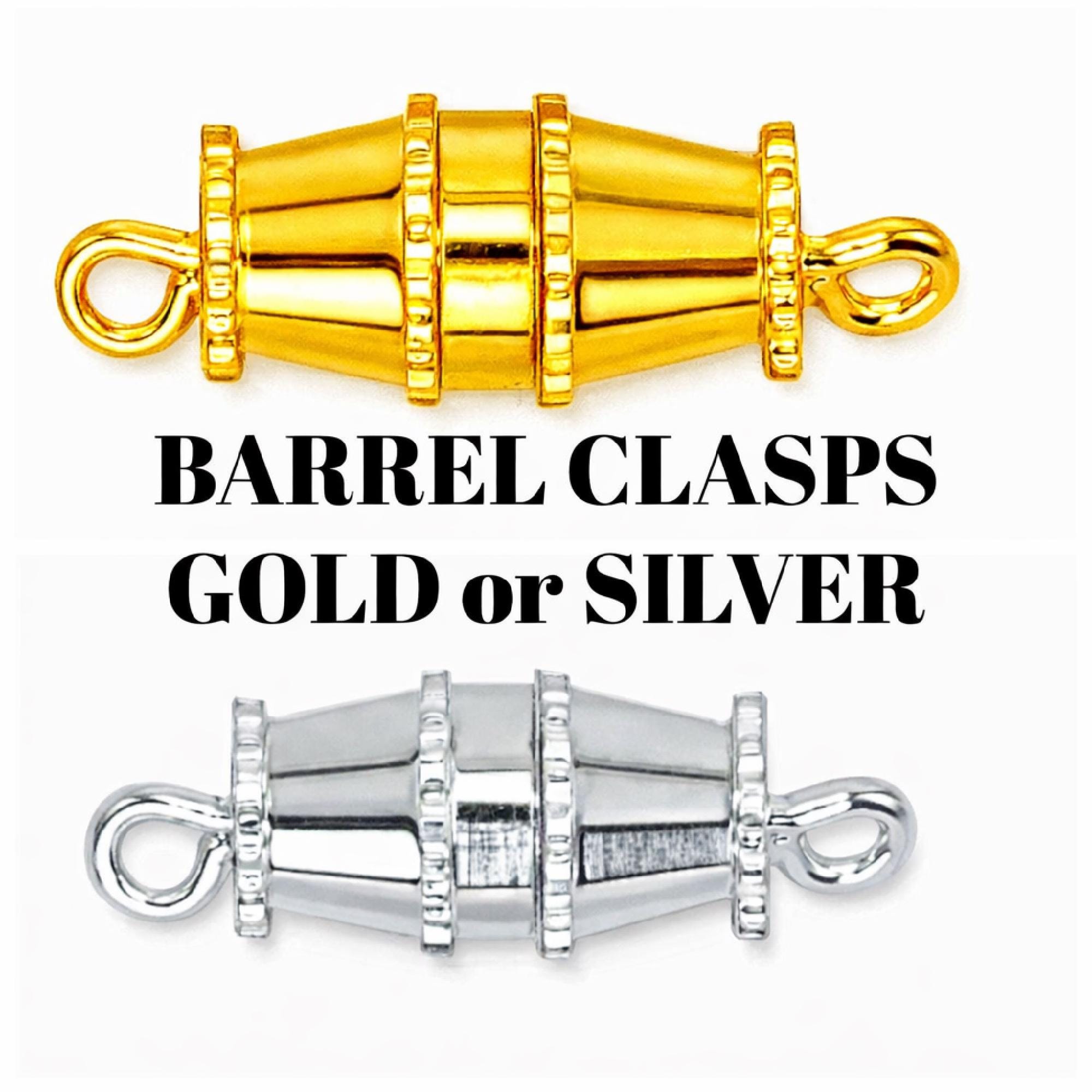 CLASP BARREL Screw Silver or Gold Plated Large Closure Necklace - Etsy