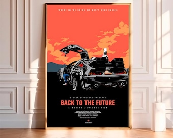 Regreso al Futuro - Póster de la película, Impresión en lienzo de alta calidad, Arte de pared, Decoración de habitación, Póster artístico para regalo (sin marco)