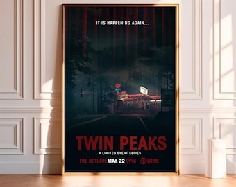 Twin Peaks--Movie Poster,High Quality Canvas Print, Wall Art, Room Decor, Art Poster For Gift Unframed