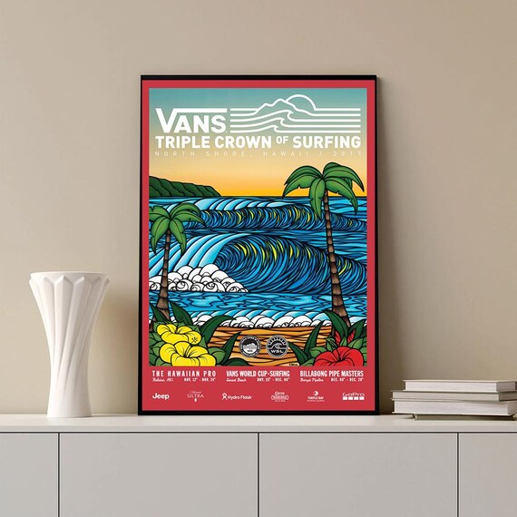 希少 Vans triple crown ヘザーブラウン ポスター surf Vans Triple Crown of Surfing Poster (2017)--travel Poster