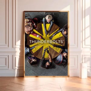 Thunderbolts - Filmposter, hochwertige Leinwanddruck, Wandkunst, Raumdekor, Kunstposter für Geschenk ohne Rahmen