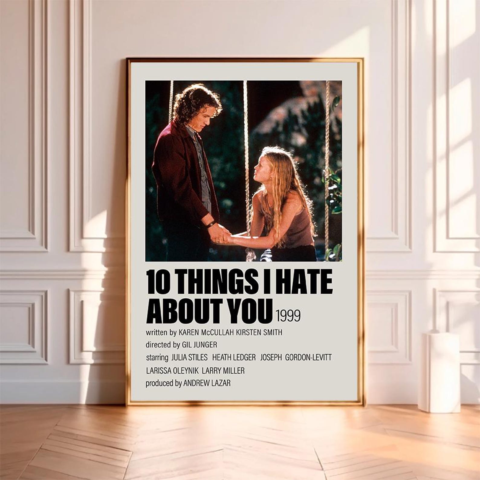 10 Things I Hate About You (1999)--Movie Poster,High Quality Canvas Print, Wall Art, Room Decor, Art Poster For Gift Unframed