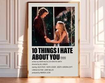 10 Things I Hate About You (1999)--Movie Poster,High Quality Canvas Print, Wall Art, Room Decor, Art Poster For Gift Unframed