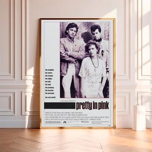 Póster de la película "La chica de rosa" (1986), impresión en lienzo de alta calidad, arte de pared, decoración de habitación, póster artístico para regalo sin marco.