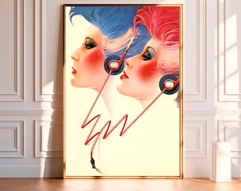 Syd Brak 80s Fashion Canvas Print: Retro Wall Art - Etsy