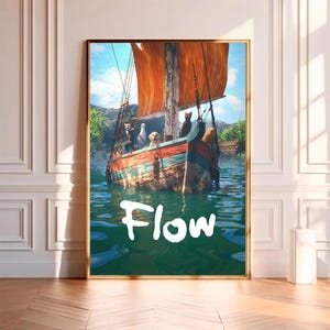 Flow--Pôster de filme, impressão em tela de alta qualidade, arte de parede, decoração de quarto, pôster de arte para presente sem moldura