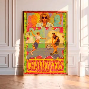 Póster de la película Challengers, impresión en lienzo de alta calidad, arte de pared, decoración de habitación, póster artístico para regalo sin marco.