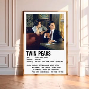 Twin Peaks - Filmposter, hochwertiger Leinwanddruck, Wandkunst, Raumdekor, Kunstplakat für Geschenk ohne Rahmen