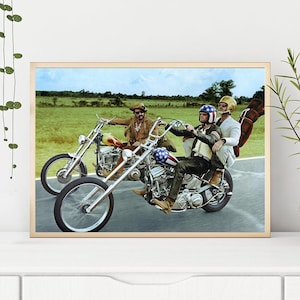 Easy Rider - Pôster de filme, impressão em tela de alta qualidade, arte de parede, decoração de quarto, pôster de arte para presente sem moldura