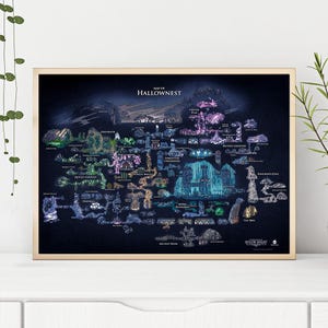 Affiche carte Hollowest Knight, impression sur toile de haute qualité, art mural, décoration de chambre, affiche d'art pour cadeau sans cadre
