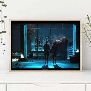 Fight Club - Filmposter, hochwertige Leinwanddruck, Wandkunst, Raumdekor, Kunstposter für Geschenk ohne Rahmen