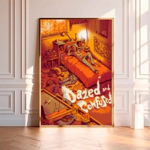 Benommen und Verwirrt - Film Poster, Hochwertige Leinwand Druck, Wand Kunst, Raum Dekor, Kunst Poster Für Geschenk Ungerahmt