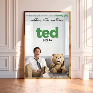 Ted--Movie Poster,High Quality Canvas Print, Wall Art, Room Decor, Art Poster For Gift Unframed
