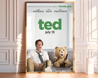 Ted--Movie Poster,High Quality Canvas Print, Wall Art, Room Decor, Art Poster For Gift Unframed