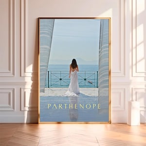 Parthenope (2024)--Pôster de filme, impressão em tela de alta qualidade, arte de parede, decoração de quarto, pôster de arte para presente sem moldura