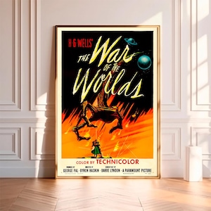The War of the Worlds (1953)--Movie Poster,High Quality Canvas Print, Wall Art, Room Decor, Art Poster For Gift Unframed