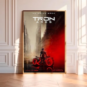 Póster de la película Tron Ares (2025), impresión en lienzo de alta calidad, arte de pared, decoración de habitación, póster artístico para regalo sin marco.