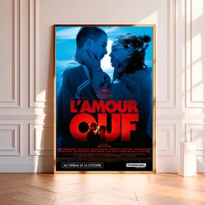 L'Amour ouf (2024) - Filmposter, hochwertige Leinwanddruck, Wandkunst, Raumdekor, Kunstposter für Geschenk ohne Rahmen