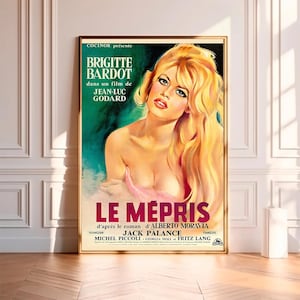 Le Mépris - Affiche de film, impression sur toile de haute qualité, art mural, décoration de chambre, affiche d'art pour cadeau sans cadre