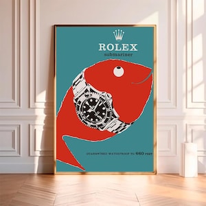 Vintage Advertising, Swiss Rolex Watch Art Poster,High Quality Canvas Print, Wall Art, Room Decor, Art Poster For Gift Unframed