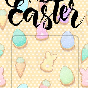 Tarjeta de Pascua Jumbo con diseño de conejito y huevo en colores pastel, 11 x 17, imprimible, descarga digital instantánea
